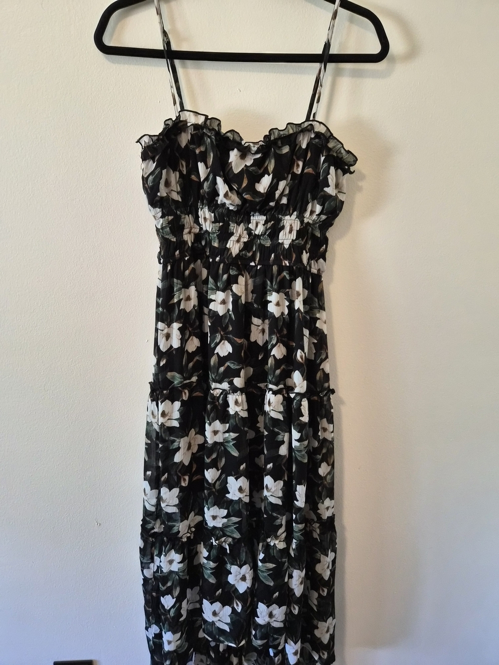 Miami Black Floral High Low Dress Size Medium
